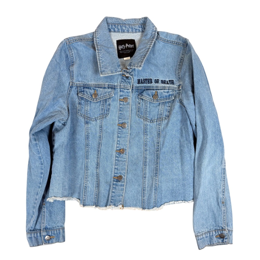 Harry Potter Denim Jacket XL Master of Death Deathly Hallows Blue AS5806